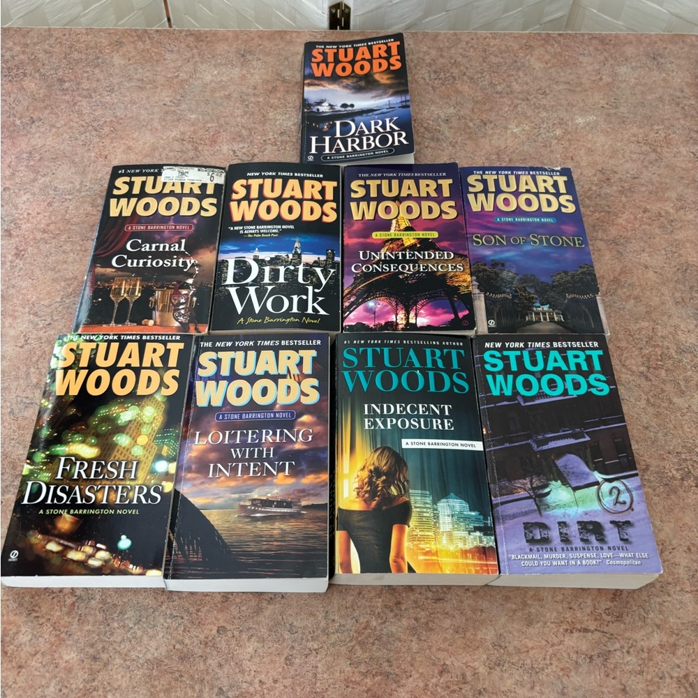 Stuart Woods 9 Paperback Book Lot